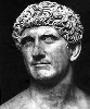 A Roman sculpture of Marc Antony.