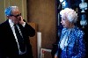 Levine at the Fogg with curator Agnes Mongan.