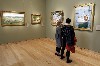 Interior gallery view of Boston Impressionists.