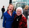 Elliot Bostwick Davis, Chair of the Art of the Americas, shares a laugh with former MFA publicist, Clementine Brown.