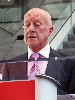 The architect made remarks during the dedication.