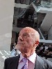 Lord Foster viewing the space in the Shapiro Family Courtyard.