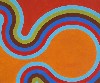 An abstract painting by the Latin American artist Cesar Paternosto.