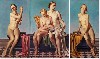 A triptych of the Four Elements by Adolf Ziegler.