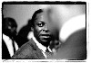 A partial view of Miles Davis.