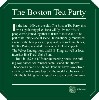 Bostonian Society historical marker commemorating the original home of the Tea Party (1967-69)