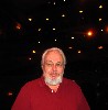 Critic Charles Giuliano on stage at the Colonial Theatre. Photo by Astrid Hiemer.