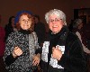 Artist Astrid Hiemer, left with potter Gail Sellers enjoyed the MoCA event.