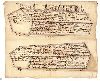 Early drawing of the texts on the coffin