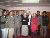 Artists and American guests at Bangladesh House