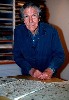 Cage with some of the edible paper he created with Rugg Road Studio. Giuliano photo.