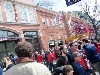 The frenzy outside the park.