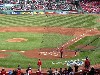 A view of home plate.