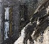 A transitional work City Street Scene (with snow) 1958 as he evolved to using thick juicy paint.