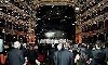 The audience sings an encore of Patria Mia in Rome.
