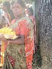Devotee waiting for arrival of chariot