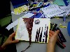 One of many recycled book covers.