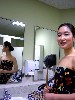 HyoSun Kang in the World Music dressing room.