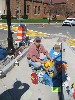 Phil Sellers doling out the paint