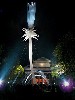 Night Image of Floating Star Piece At Sky Art By Otto Piene at MIT's Killian Court. This photo and the lead photo on the Home Page are from MIT.