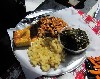 With pulled pork we ordered collard greens as well as mac and cheese.