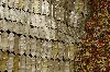 A detail of joined found materials by the African artist El Anatsui.