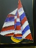 Burhan Dogancay, Ship Shave 1973 Acrylic on canvas