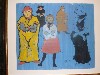 Fikret Mualla, Parisians 1961 Gouache on paper