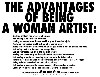 The advantages of being a woman artist.