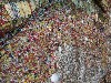 A detail of recycled materials.