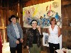 Discussing the project with visitors to the exhibition.