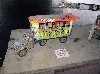 Under a bridge near the MoCA campus Dan Field displayed his "Wepons" of mass destruction.