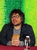 Wilco leader Jeff Tweedy meets the press.