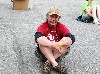 MoCA staffer Richard Criddle takes a break at the end of a long tough week.