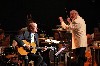Taylor in suit and tie with John Williams at Tanglewood. Hillary Scott photo courtesy the BSO.