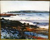An early water color Maine Coast Early Morning, 1938, by Andrew Wyeth.
