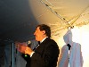 Business manager Nick Puma doing standup.