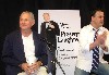 Victor Garber and Brooks Ashmankas during a Huntington press conference for Present Laughter.