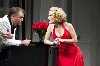 Perri (Erin Dilly) and an old beau, the hired pianist Nick (Stephen R. Buntrock).