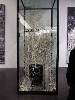 The artist creates sculptures as well as paintings.