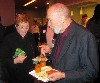 Founding artistic director, Tina Packer, and her husband Dennis Krausnick at the reception following the performance. 