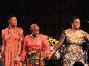 The singers left to right Lizz Wright, Angelique Kidjo and Dianne Reeves. 