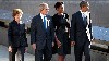 Laura Bush, Former President George Bush, Michelle Obama and President Barak Obama at 9/11 Memorial Ceremony