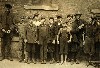 Hine&rsquo;s image of children in front of the Eclipse Mill in 1911. 