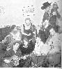 Gathering at London apartment of Paul and Valerie Oliver in Feb of ’57, photo by Paul Oliver. Beryl Bryden embraces BillAlexis Korner w/ mandolin, Derroll Adams w/ banjo. At bottom, l-r, Ramblin’ Jack Elliott, June Elliott,Valerie Oliver. Far right, Brother John Sellers.