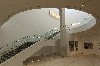 View of new grand staircase and new wood floors at Linde Family Wing for Contemporary Art, image by Chuck Choi