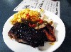 A plate of food yielded mixed results. 