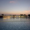 A view of the Ando design across the reflecting pool.