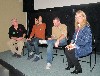 Steve Lawson, left, with three creators of short films. Giuliano photos.