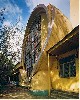 Konstatin Melnikov’s Gosplan Garage, 1934-36, draws on visionary designs from the French Revolutionary era, while also evoking car wheels and radiators. Photograph: Richard Pare/Kicken Berlin. 